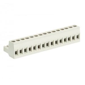 Розетка Wiecon 8113 B / 15, Розеточный разъем, прямой, на кабель, шаг: 5.0 мм, 15 полюсов, фиксация провода винтовая, исполнение: с маркировкой, 400V, 12А, цвет: серый