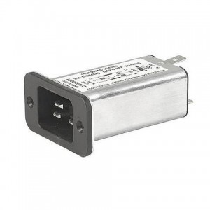3-124-294, Модули подачи электропитания переменного тока Appliance Inlet C20 w/Filter, Front Side Screw, Medical (M5) Version w/Ground Line Choke,16A, Quick connect 6.3 x 0.8mm
