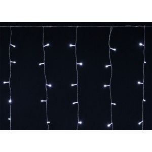 Гирлянда "Бахрома" 4.5х0.7м 200LED бел. IP44 провод прозр. 230В мерцание транзит LGDU321-2-200-L3-T-S-44