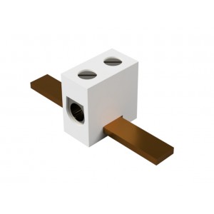 Клеммная колодка 1038 B DS, Клеммная колодка, керамическая, для установки на шину 3х10 мм, Тип 1038 B DS, 1 полюс, с защитой провода, максимальное сечение провода: 6 мм кв., номинальные характеристики: 400 V; 41 A; серия Appliance