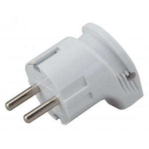 Вилка с заземл. угловая 16А бел. Vx3-W Б0039678