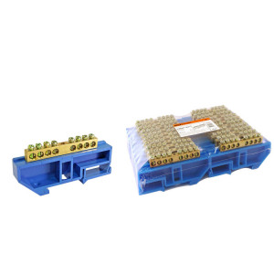 Шина "N" нулевая с изолятором на DIN-рейку 6x9мм стойка бол. 8 групп SQ0801-0027