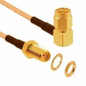 135111-03-M0.25, Соединения РЧ-кабелей SMA BLKHD JK/SMA R/A PLG CBL 0.25MET