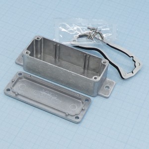 BS37MF, Герметичный алюминиевый корпус с фланцами с прокладкой, IP66, неокрашенный