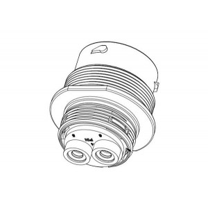 AHDM04-18-06PN-C030, Стандартный цилиндрический соединитель 2 Position Receptacl Size 18, Wide Thread