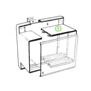 Часть корпуса WEB: 01.001.5453.0, Часть корпуса для радиоэлектронной аппаратуры (РЭА), торцевая часть (длинная), ширина: 45,5 мм , пластик, цвет: серый, серия wiebox WEB
