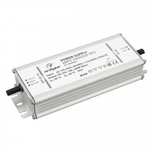 Блок питания ARPV-UH24240-PFC (24V, 10.0A, 240W) 023640(1), Источник напряжения с гальванической развязкой для светодиодных изделий. Входное напряжение 120-240 VAC. Выходные параметры: 24 В, 10 А, 240 Вт. Встроенный PFC >0.95. Герметичный алюминиевый корпус IP 67. Рабочая температура -40…+70C?. Габаритные размеры