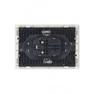 FORTE&PIANO Розетка 2-местная без заземления с защитными шторками безвинтовое крепление 10А FP225 белый IEK FP-R23-10-1-K01