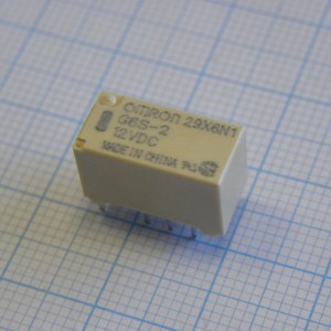 G6S-2-12DC, Signal Relay 12VDC 2A DPDT( (14.8mm 7.3mm 9.2mm)) THT