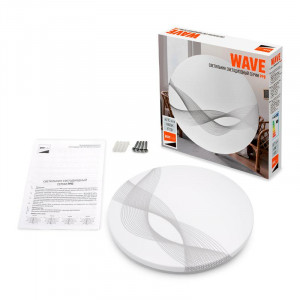 Светильник светодиодный декоративный PPB Wave 12Вт 4000К IP20 d215х50 настенно-потолочный бытовой 5024625