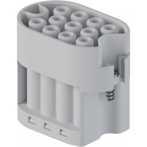 Розеточная контактная вставка 75.012.0053.0, Розеточная контактная вставка, обжимная фиксация, 10 полюсов + PE, типоразмер Size MOT, 690V, 16A, (обжимные контакты поставляются отдельно)