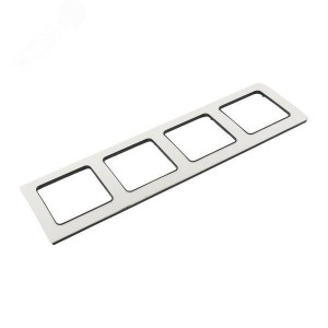 Стокгольм Рамка 4-местная белая с линией цвета черный PROxima EZM-G-305-20