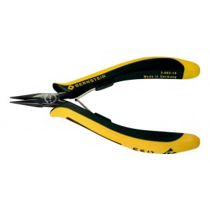 3-683-15, Антистатические круглогубцы серии Euroline с резиновым проводящим покрытием ручек; длина 130мм; суперкрепление