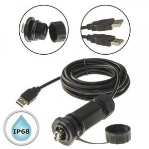 M25USBZ1-2.0G-3M, Разъём герметичный SZC M25USBZ1-2.0G-3M, 480 Мб/с