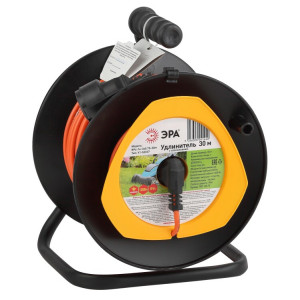 Удлинитель силовой RPx-1e-3х0.75-30m на пластиковой катушке c заземлением 1 розетка 30м ПВС 3х0.75мм2 Б0043046