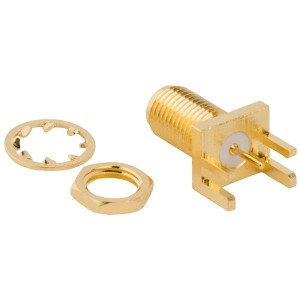 132416, РЧ соединители / Коаксиальные соединители END LAUNCH RCPT .074in PCB