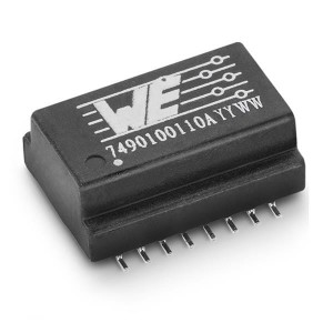 749023015, Импульсные трансформаторы WE-LAN 1000Base-TPoE 350uH 1Port 1500Vrms