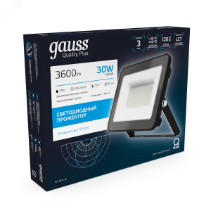 Прожектор LED Qplus 30W IP65 6500К черный 1/30 613511330