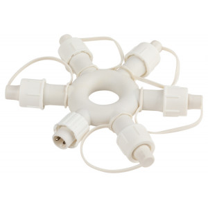 Разветвитель ERAPS-OR2 круговой для гирлянд 6 гнезд IP44 ПВХ 24 В Б0051903