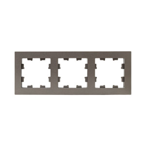 3 - местная рамка, мокко, пластик Эпика EKF UP1-FPM-03