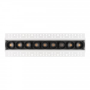 Светильник MS-ORIENT-BUILT-TRIMLESS-TC-S38x277-20W Warm3000 (WH-BK, 30 deg, 230V) 031926, Встраиваемый безрамочный светильник под шпаклевку. Мощность 20 Вт, св. поток 1500 лм, 75 лм/Вт, теплый 3000 K, CRI>98, угол 30°, напряжение питания 230 В. Белый прямоугольный корпус из алюминия, экран PMMA, степень защиты IP20. Размер: длина 277 мм, ширин
