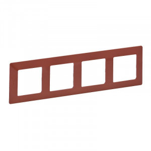 Valena LIFE Рамка 4 поста терракот универсальная 754074