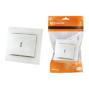 Выключатель на 2 направления 1 кл. 10А белый "Таймыр" SQ1814-0007