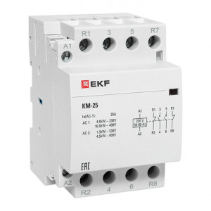 Контактор модульный КМ 25А 2NО+2NC (3 мод.) PROxima km-3-25-22