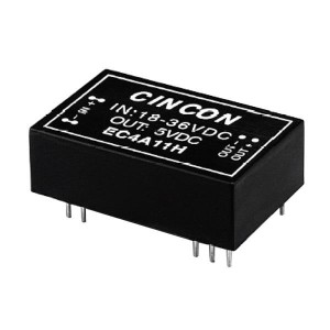 EC4A11H, Преобразователи постоянного тока в постоянный с изоляцией DC-DC Converter, 5 to 6 Watt, 2:1 Input Range, 18-36VDC Input, 5VDC Output, 3KVDC min. Isolation, Non-Conductive Black Plastic, DIP-24 1.25x0.80x0.40"