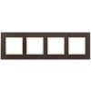 14-5104-31 Рамка на 4 поста, стекло, Elegance, мокко+сл.к (5/25/900) Б0034539