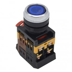 КНОПКА ABLFS-22 СИНИЙ D22ММ НЕОН/220В 1З, КНОПКА ABLFS-22 СИНИЙ D22ММ НЕОН/220В 1З+1Р (ANDELI)