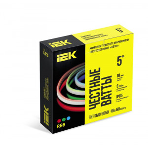 Комплект светодиодной подсветки ""Неон"" (лента LED 5м LSR5-5050RGB60-8-IP65-220В + драйвер) IEK LSR5-RGB-060-65-2-05-S0