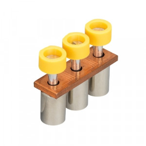 Соединительная перемычка IVB WKN16 - 3, Соединительная перемычка, 3 полюса, изолированная, винтовая, для клемм: WKI 16/U, цвет: желтый