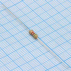 CF255K1JTB050, Резистор углеродистый 0.25Вт 5.1кОм ±5% ТКС -350ppm/°C....500ppm/°C