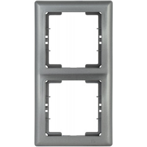 РВ-2-БА Рамка 2 мест. верт. BOLERO антрацит EMB21-K95