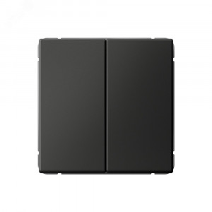 ARTGALLERY 2-клавишный ВЫКЛЮЧАТЕЛЬ, 10АХ, механизм, быстрозажимные клеммы, БАЗАЛЬТ GAL001451S