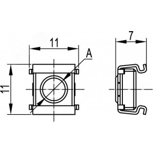 Гайка М6 закладная (уп.50шт) DKC CM230600