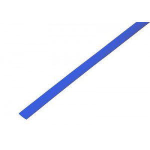 Трубка термоусадочная ТУТ нг 8,0/4,0 синяя, термоусаживаемая трубка в метровой нарезке, не поддерживает горение