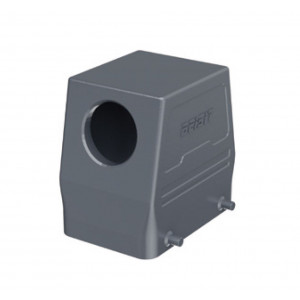 Крышка разъема H32A-SO-4P-M25, Крышка разъема на кабель, типоразмер 32A, с уплотнителем, 1 отверстие с резьбой для кабельных вводов M25x1,5, с боковым расположением, без защелок (упоры для двух защелок), материал корпуса: алюминиевый сплав