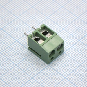 DG300-5.0-02P-14-00A(H), Винтовой клеммный блок с защитой провода, 2 контакта. Серия DG300-5.0