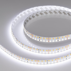 Лента RT-A240-15mm 24V White-MIX (19.2 W/m, IP20, 2835, 5m) 011960(2), Светодиодная широкая лента RT-A240, открытая. Светодиоды 2835, 240 шт/м (1200 шт на 5 м), белая плата, ширина 15 мм, скотч 3M. Цвет MIX БЕЛЫЙ 6000 K + ТЁПЛЫЙ 2700 K, цветопередача CRI>85, угол 120°. Питание 24V, мощность 19.2 Вт/м (96 Вт на 5 м). Размеры