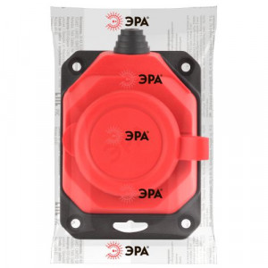 Колодка удлинителя 1-м с заземл. 16А IP44 K-1e-RED-IP44 каучук красн. Б0044550