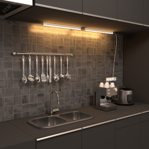 Светильник светодиодный Black 10Вт 3000К IP20 700лм 170-264В 561х22х38мм ДВО линейный накладной бел. 130511110