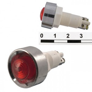 L-836-R  24VDC D 13, Светодиодный индикатор на панель в отверстие 13мм, красный, 24в