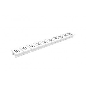 Маркировка (полоска) 308801/N1, Маркировочные шильдики, для клемм сечением 6 мм.кв., боковая / верхняя, 10 шильдиков, нанесенные символы: N1, с горизонтальным расположением, размер шильдика: 8 x 10,6 мм, цвет: белый