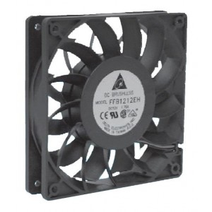 FFB1224HH-F00, Вентиляторы постоянного тока DC Tubeaxial Fan, 120x25.4mm, 24VDC, Ball Bearing, 3 Wire Leads, Tachometer