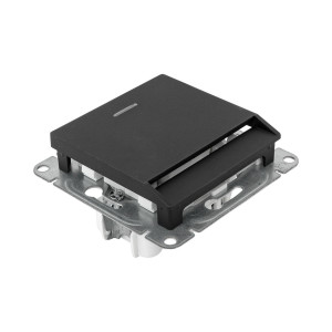 Механизм выключателя, карточный, с подсветкой, ч-рный Эпика EKF UP1-SWB-card