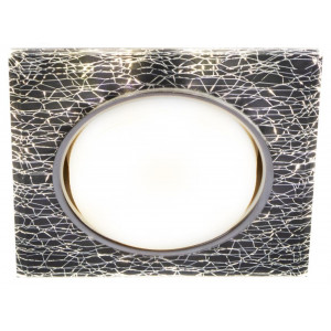 Встраиваемый светильник со светодиодной подсветкой DK LD50 WH/BK GX53 белый черный Б0057469