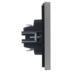 FORTE&PIANO Выключатель 1-клавишный с индикацией 10А FP502 сталь IEK FP-V10-1-10-1-K46