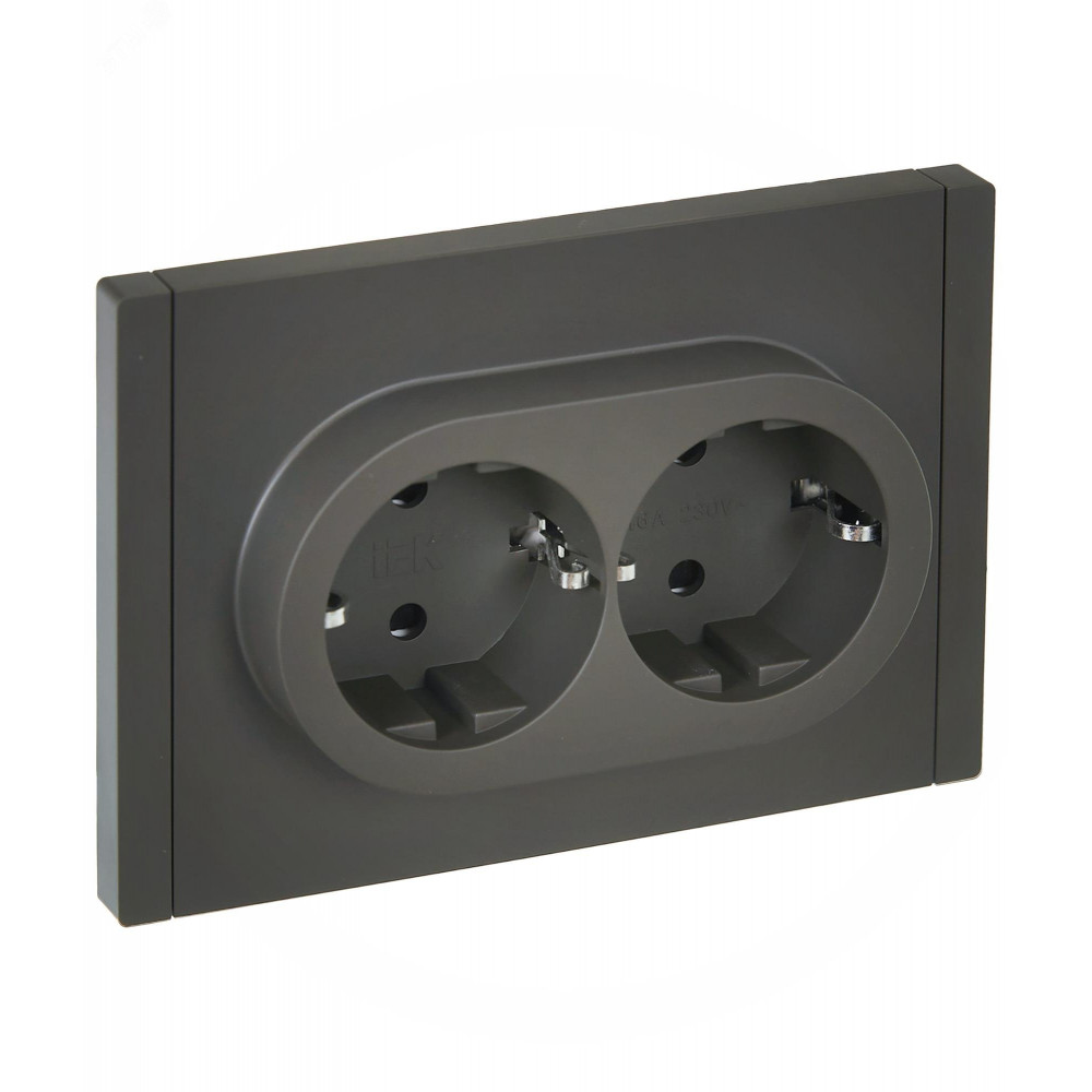 Изображение товара Розетка 2-м СП FORTE&PIANO FP323 16А с защитой и безвинтным креплением IEK